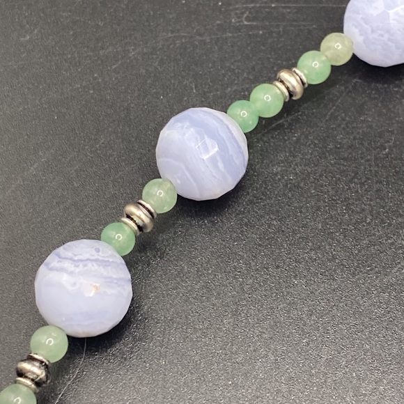 Natural Stone Necklace Earring Set - Picture 6 of 7